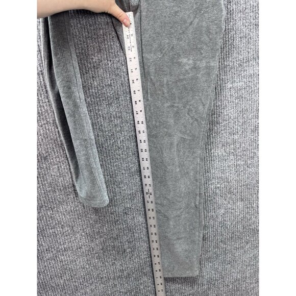 Lands’ End Corduroy Pull On Pants Womens Medium Tall Gray Skinny Knit Leggings - Picture 8 of 10